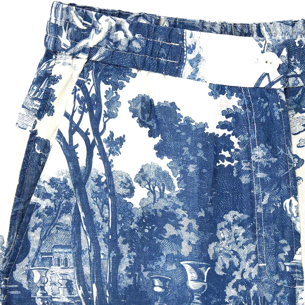 COS Bermuda Shorts in Blue and White
